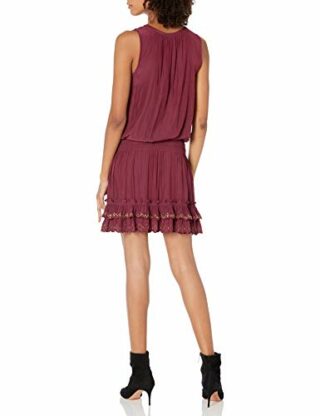 Ramy Brook AMELDA Ärmelloses Minikleid, Rot