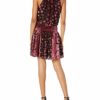 Ramy Brook Burnout Naima Mini-Kleid, Blumenmuster, Schwarz