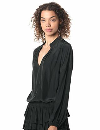 Ramy Brook Juno Minikleid mit langen Ärmeln, Schwarz