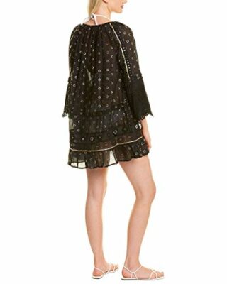 Ramy Brook NICO Minikleid mit halben Ärmeln, Schwarz