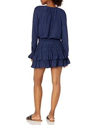 Ramy Brook Paisley Minikleid mit langen Ärmeln, Bunt