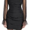 Ramy Brook Valentina Langarm Mini Kleid, Schwarz
