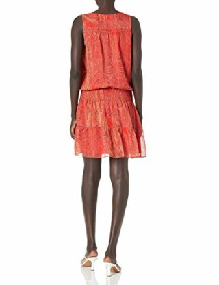 Ramy Brook Wolfe Crimson Ärmelloses Minikleid, Orange