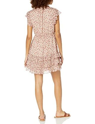 Rebecca Taylor Ärmelloses Minikleid mit floralen Rüschen, Rot