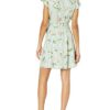 Rebecca Taylor Kurzärmliges Minikleid mit Blumenmuster, Grün