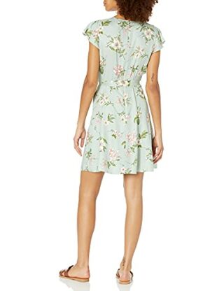Rebecca Taylor Kurzärmliges Minikleid mit Blumenmuster, Grün