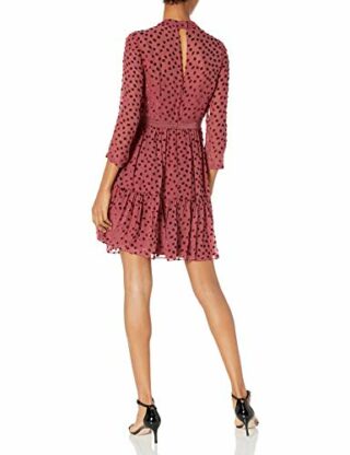 Rebecca Taylor Langärmliges Minikleid aus Samt, Lila