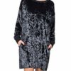 Replay W9466.000.22752 Strickkleid, Schwarz