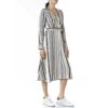 Replay W9605A Midikleid mit gesteiften Details, Schwarz