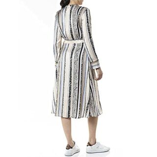Replay W9605A Midikleid mit gesteiften Details, Schwarz