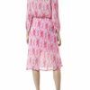 Replay W9680 Midi-Kleid Sommerkleid, Pink