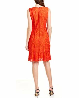 Sam Edelman Ärmelloses Rüschen-Kleid: Mini-Kleid, Orange