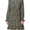 Scotch & Soda Maison A-Linien-Kleid mit Rüschen, Grün