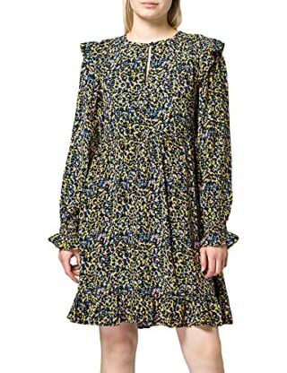 Scotch & Soda Maison A-Linien-Kleid mit Rüschen, Grün