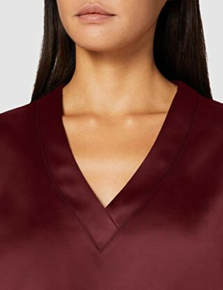Scotch & Soda Maison Kurzärmliges Kleid mit V-Ausschnitt und Rippstrick, Lila