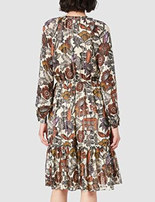 Scotch & Soda Maison Midikleid mit Schleife, Braun