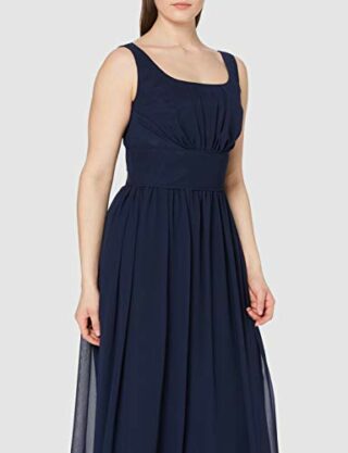 Swing Abendkleid in Maxi-Länge, Blau
