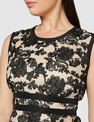 Swing Cocktailkleid mit Blumenprint, Orange