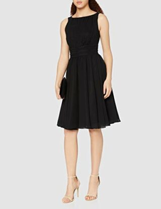 Swing Emma Cocktailkleid in A-Linie, Schwarz