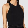 Swing Jerseykleid mit Streifenrock, Schwarz