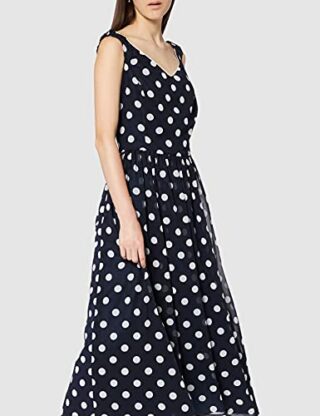 Swing Midikleid mit Polka-Dots, Bunt