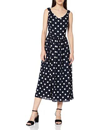 Swing Midikleid mit Polka-Dots, Bunt