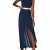 Swing One-Shoulder Etuikleid, Blau