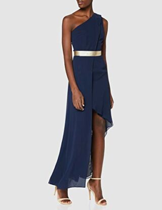 Swing One-Shoulder Etuikleid, Blau
