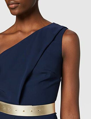 Swing One-Shoulder Etuikleid, Blau