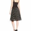 Swing Petticoat Abendkleid mit Polka Dots, Schwarz