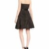 Swing Schulterfreies Petticoat Abendkleid mit Satinband, Schwarz