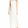 Swing drapiertes Maxi-Kleid, Beige