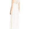 Swing drapiertes Maxi-Kleid, Beige