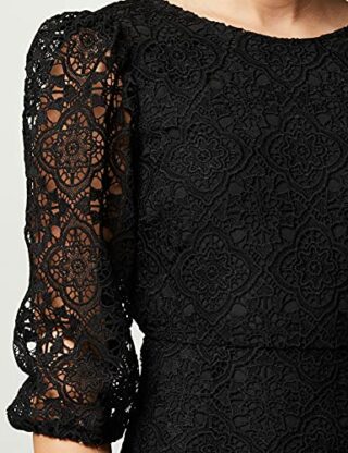 TRUTH & FABLE Abendkleid aus Spitze mit Rücken-Cutout, Schwarz