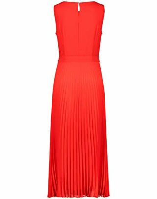 Taifun Chiffonkleid mit Plissée ausgestellt, Rot