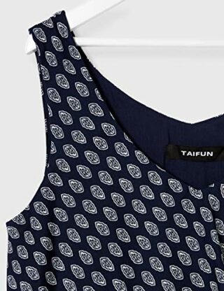 Taifun Cocktailkleid, Gemustert, Blau