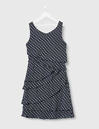 Taifun Cocktailkleid, Gemustert, Blau