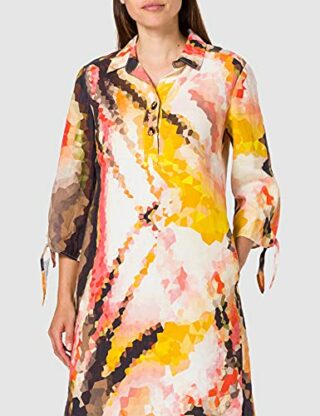 Taifun Cocktailkleid, Gemustert, Orange