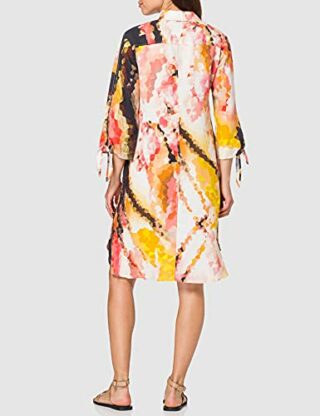 Taifun Cocktailkleid, Gemustert, Orange