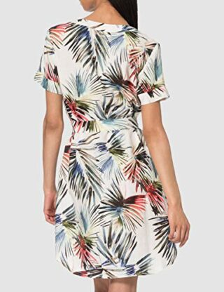 Taifun Cocktailkleid, Gemustert, Weiß
