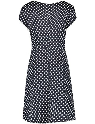 Taifun Cocktailkleid mit Punkt-Design, Blau