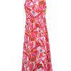 Taifun Maxikleid mit Flower-Print ausgestellt, Pink