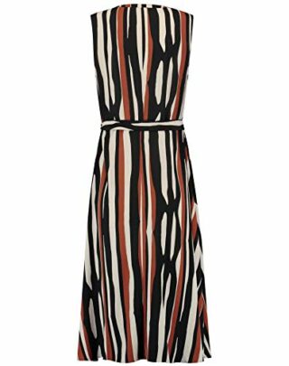 Taifun Sommerkleid im Streifen-Design ausgestellt, Schwarz
