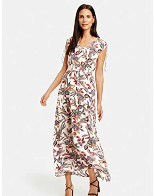 Taifun Sommerkleid mit Schulterraffung, Weiß