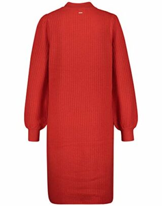 Taifun Strickkleid mit Ballonärmeln, Rot