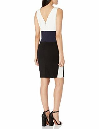 Three Enges Mini Kleid in Colorblock-Optik, Bunt