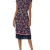 Tommy Hilfiger ADP W Annika Floral Midi Dress Kleid, Blau