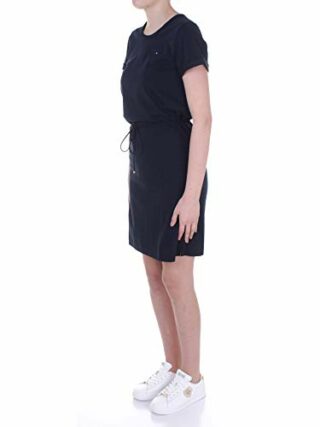 Tommy Hilfiger Angela Regular C-nk Dress Ss Kleid, Blau