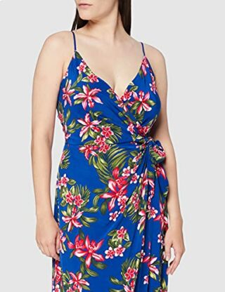 Tommy Hilfiger Hallie Midikleid Wickelkleid, Blau