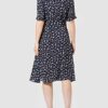 Tommy Hilfiger Wickelkleid aus Viscose, Crepe, Blau